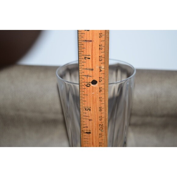 Clear Drinking Glass Square Heavy Bottom Tumbler Highball Art Deco style - Picture 3 of 8